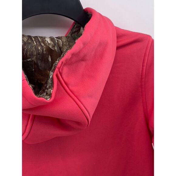 UNDER ARMOUR Women's Neon Pink Semi-Fitted Storm Caliber Hoodie SZ S - Picture 5 of 10